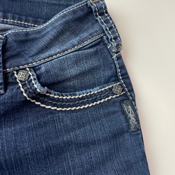 Silver Jeans Co Suki Skinny Dark Wash Mid Rise Denim Jeans W27 L31 L9113SSR409 - Picture 7 of 16